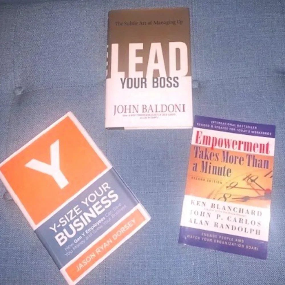 Set 3 Leadership books for business